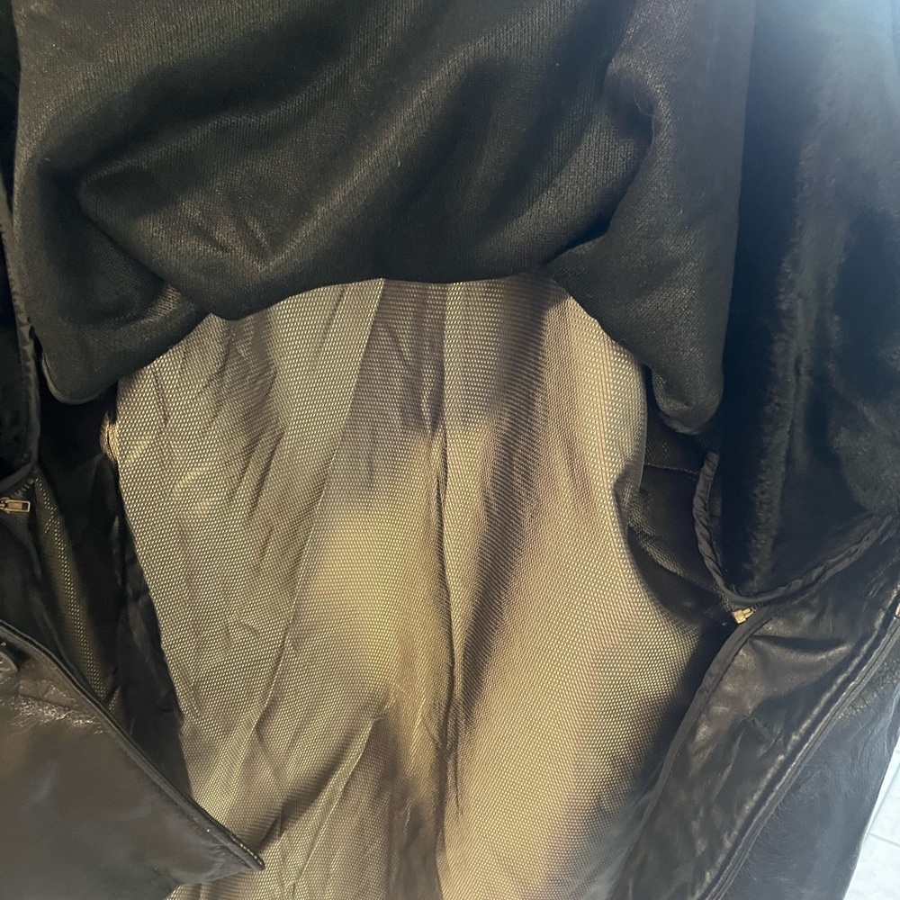 🖤 Authentic Adler Leather Jacket Mens Medium Black Vintage Button Front Coat - Picture 8 of 9